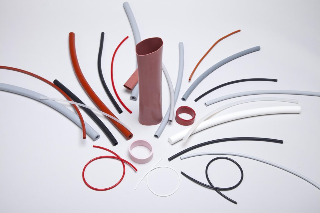 An assortment of silicone rubber tubing.