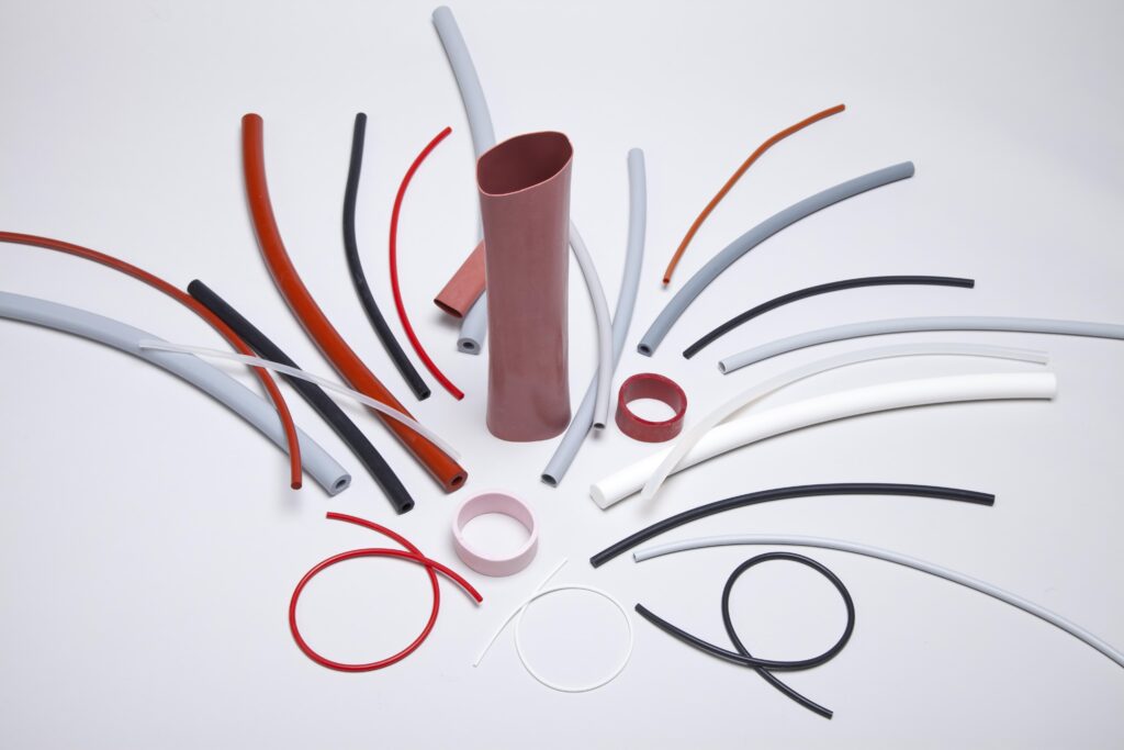 Silicone Rubber Tubing 1.min - Silicone Rubber in the Energy Generation Industry - Viking Extrusions An assortment of silicone rubber tubing.