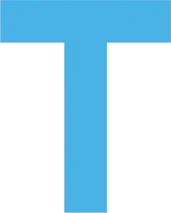 Diagram showing silicone T section profile without dimensions