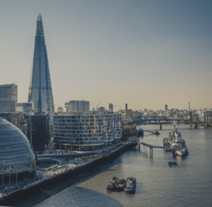 The Shard in London stands over the River Thames, a project Viking Extrusions was involved in.