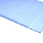 A stack of BISCO® BF1000-BF2000 Extra/Ultra Soft Flame Retardant Silicone Sponge Sheeting.