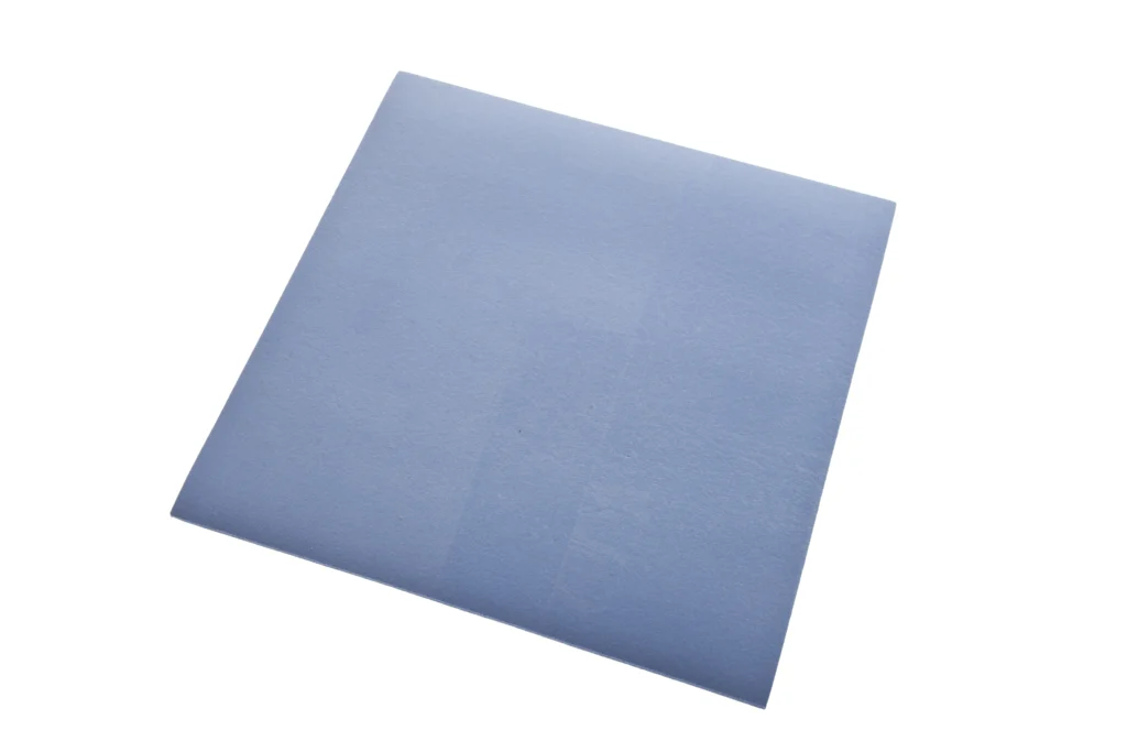A tilted square of fluorosilicone rubber sheeting.