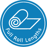Full roll lengths icon badge.