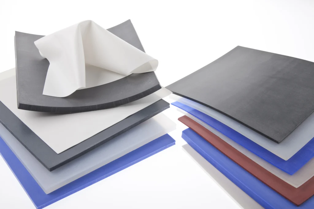 A stack of general purpose FDA-approved silicone sheets.