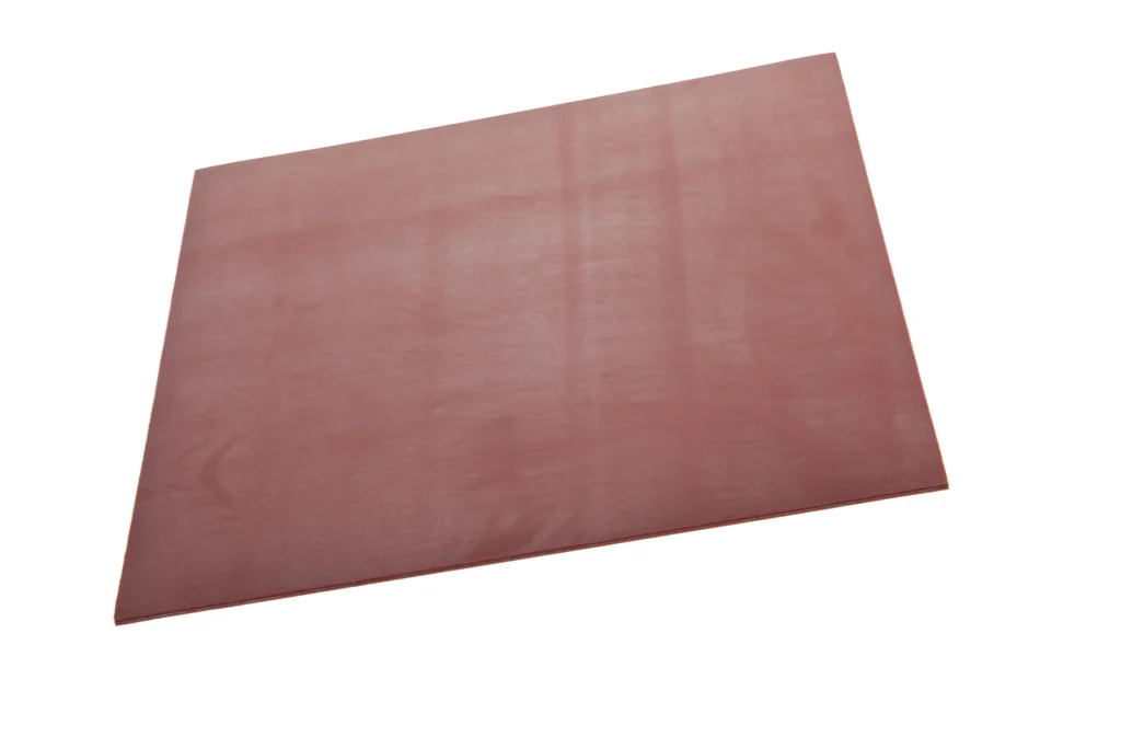 An angled piece of glass fibre reinforced silicone sheeting.