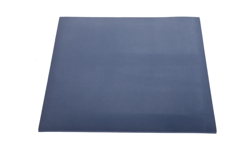 A square sample of metal detectable silicone sheeting.