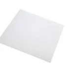 An angled square sample piece of vacuum grade silicone sheeting.