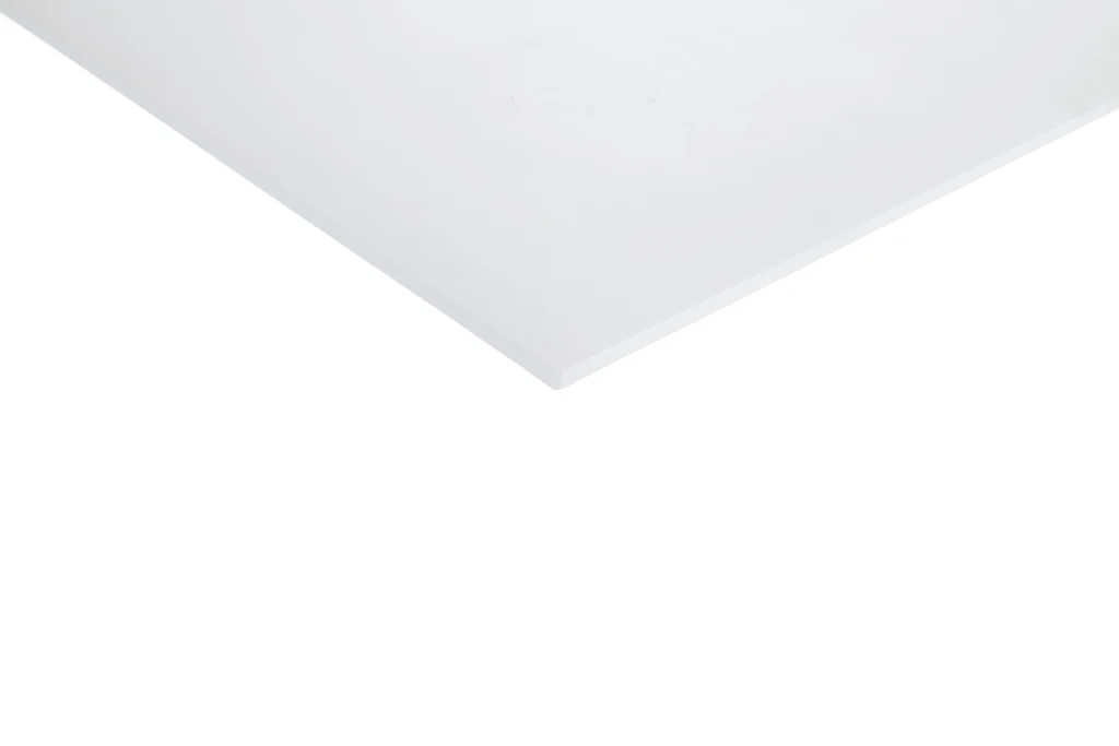 The corner of a piece of Vacuum grade silicone sheeting.
