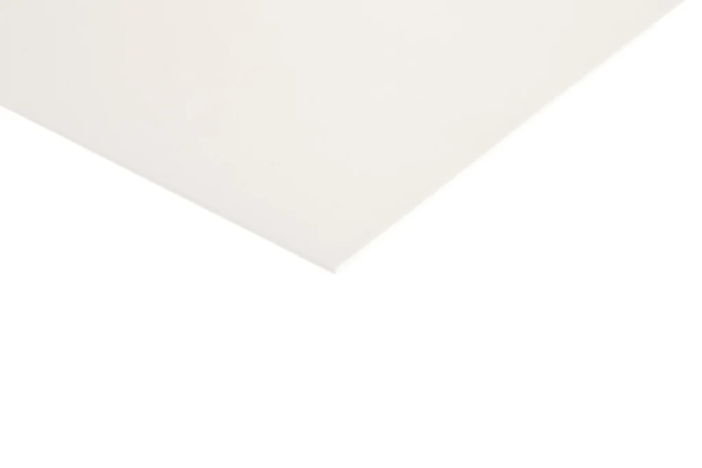 A corner of a sheet of high temperature silicone in white.