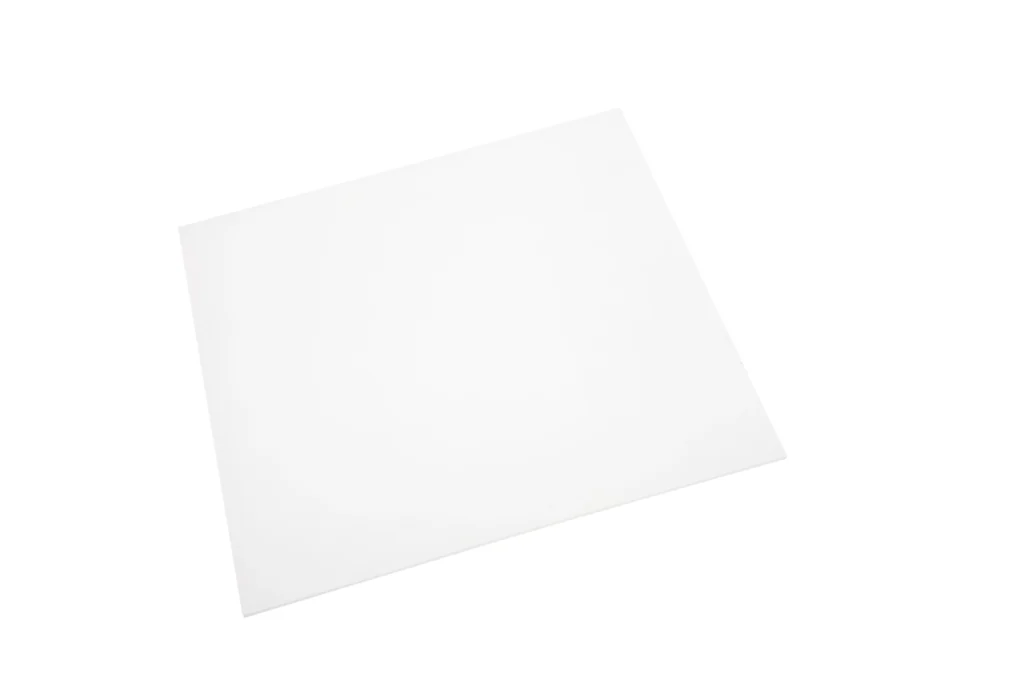 A sheet of platinum cured silicone rubber.